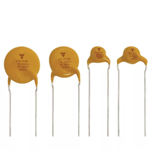 VY1221K31Y5SQ6TV0 - 220pF 750 VAC ±10% Y5S RM=10mm kerámia kondenzátor - VISHAY