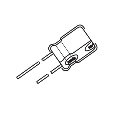 GRC00FG2221ETNL - 2200uF 25V 105°C ±20% radial d=13x25mm elektrolit kondenzátor - VISHAY