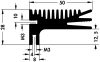 SK45194SA - 50mm széles méret:94x50x28mm 3,6K/W hűtőborda - FISCHER ELEKTRONIK