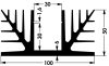 SK8875SA - 100mm széles méret:75x100x50mm 1,0K/W hűtőborda - FISCHER ELEKTRONIK