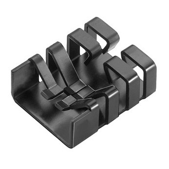 FK241SA218O - 25mm széles méret:31x25x12.7mm 13K/W fekete csipeszes hűtőborda - FISCHER ELEKTRONIK