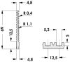 SK160150 - 500mm széles méret: 150x500x83,5mm 0,15K/W hűtőborda - FISCHER ELEKTRONIK