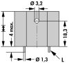 SK7625STSTO220 - 32mm széles méret:25x32x20mm 10K/W forrasztható Lábak hűtőborda - FISCHER ELEKTRONIK