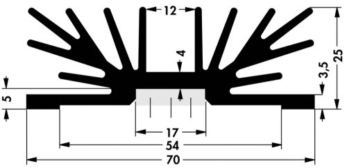 SK 64-37,5 AL 1xM3 - FISCHER ELEKTRONIK - SK6437,5AL1xM3