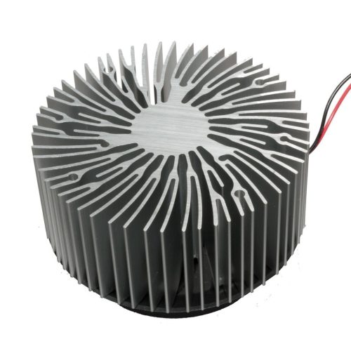 TA004-10003 - hűtőborda teljesítmény LED-hez, méret=D86x52mm 12VDC ventilátorral - SUNON