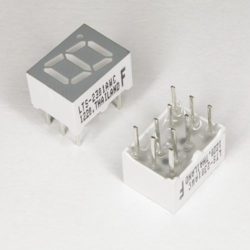 LTS-2301AE - világos piros 7mm közös katód 7-szegmens kijelző - LITEON