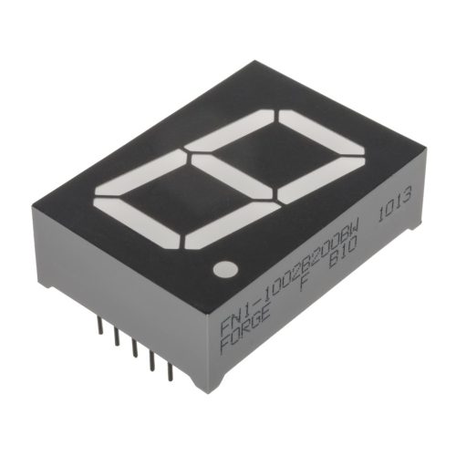 FN1-1002R3400BW - piros 25.4mm Iv=80mcd közös anód fekete alap 7-szegmens kijelző - FORGE EUROPE