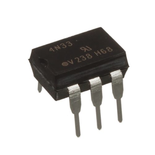 4N33 - 2.5kV Kimenet:Darlington If=80mA CTR=500% tok:DIP6 bázis kivezetve optocsatoló - VISHAY