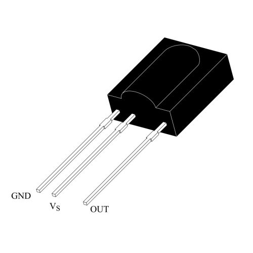 TSOP1738 - f=38kHz Lmax=950nm L=870÷1050nm infra vevő/demodulátor- VISHAY