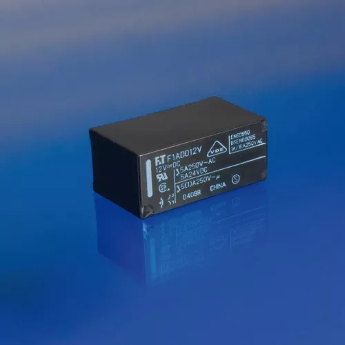 FTR-F1AD012V - jelfogó 12V 270Ohm 250V/5A 2 áramkörzáró álló VBxx lábkompatibilis - FUJITSU
