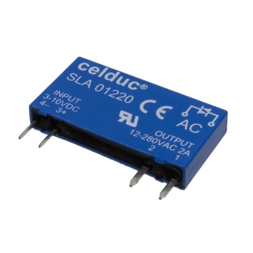 SLA01220 - szilárdtest-jelfogó, 230Vac / 2A keskeny tokozás 3-10Vdc bemenet - CELDUC