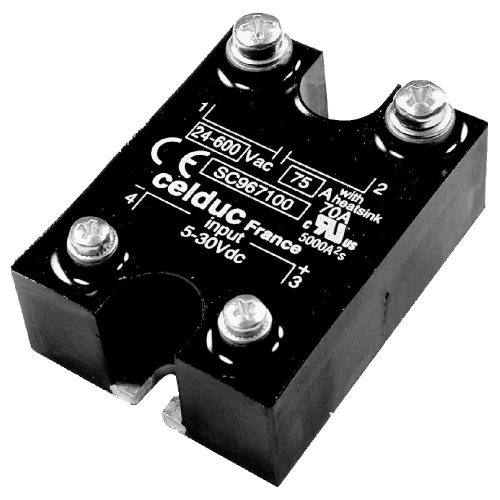 SC762110 - szilárdtest-jelfogó, 520Vac / 25A Triak-kimenet 4-30Vdc bemenet - CELDUC