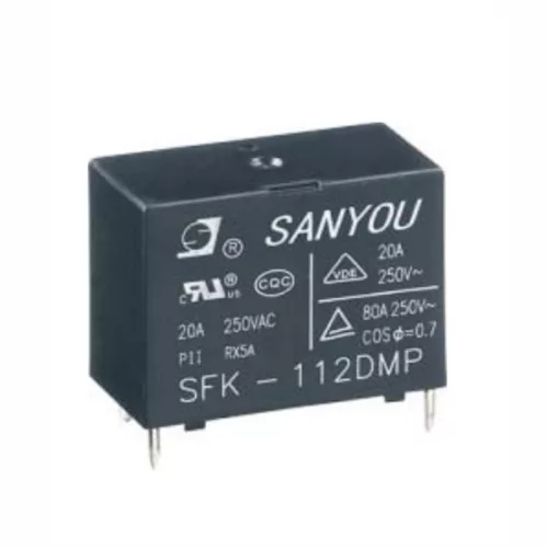 SFK-112DMP - jelfogó 12V 160Ohm 250V/25A 1 áramkör álló - SANYOU RELAY