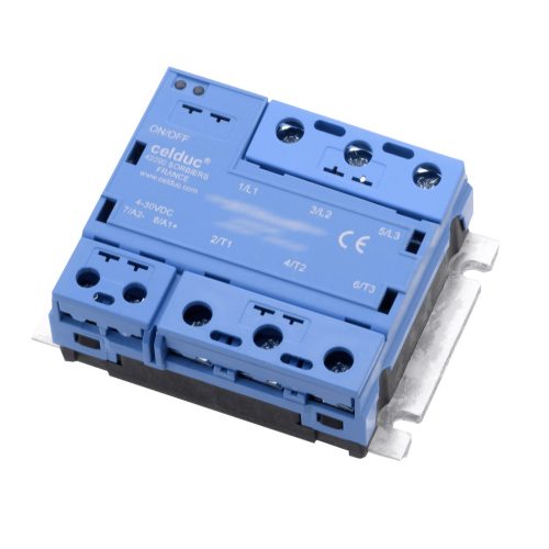 SGT9874300 - szilárdtest-jelfogó, 3-fázisú 660Vac / 3x75A Triak-kimenet 4-30Vdc bemenet - CELDUC