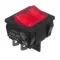   H8653VBNBM - billenő kapcsoló 24x21mm 2x10A/250V (1-0) piros izzó, jelölés:0-1(fekete), sarus 4.8x0.8mm - ARCOLECTRIC