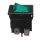 H8553VBNAE - billenő kapcsoló 15x21mm 2x10A/250V (1-0) zöld izzóval, sarus - ARCOLECTRIC