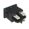 H8553VBNAE - billenő kapcsoló 15x21mm 2x10A/250V (1-0) zöld izzóval, sarus - ARCOLECTRIC