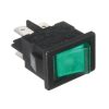H8553VBNAE - billenő kapcsoló 15x21mm 2x10A/250V (1-0) zöld izzóval, sarus - ARCOLECTRIC