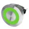   1241.6664.1122000 - vandálbiztos nyomógomb M30/D=34mm, 250VAC/3A zöld gyűrű megvilágítás=24VDC - SCHURTER
