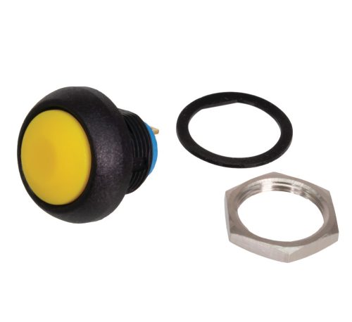 ISR3SAD500 - sárga nyomógomb 2A/125Vac, 0.1A/48Vdc, csavaros IP67 - APEM