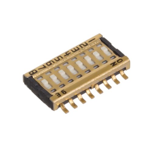 CVS-08TB - SMD DIP-kapcsoló, 8 áramkör, alacsony profil, RM=1mm - NIDEC COPAL ELECTRONICS