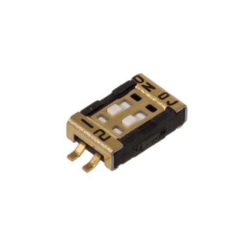 CVS-02TB - SMD DIP-kapcsoló, 2 áramkör, alacsony profil, RM=1mm - NIDEC COPAL ELECTRONICS