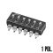   A6S-1104-PH - SMD DIP-kapcsoló, 1 áramkör fekete 24V/25mA - OMRON