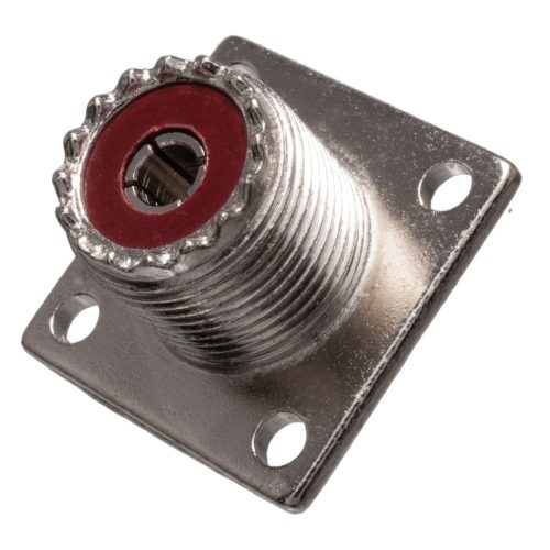 SO-239 - UHF-aljzat, négyzet, 4 csavarral rögzíthető - NONAME