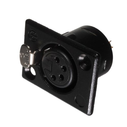 XLR 4-polig Steckdose Schwarz - NEUTRIK - NC4FP-B-1