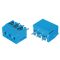   340-031-12-00 - 3-pólusú NYÁK-os sorkapocs RM=3.81mm kék, 8.5mm magas - KARSON