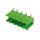 STLZ950/5-5.08-H-GREEN - 90° sorkapocs 5-pólusú NYÁK-os dugó RM2(5.08mm) fal nélkül ARKZ 950/5-típushoz - PTR MESSTECHNIK