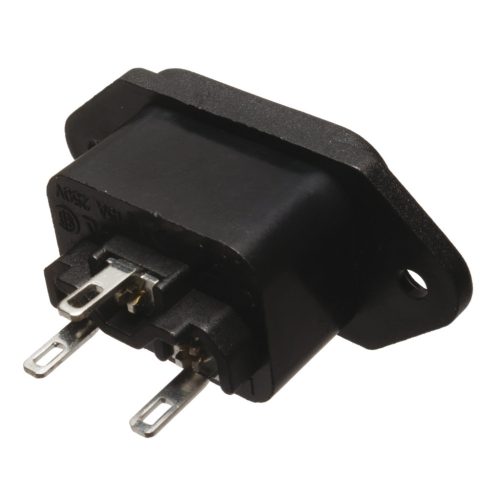 781/48/SW - beépíthető hálózati dugó, 250V/10A Nem VDE-kompatibilis forrasztható - NONAME