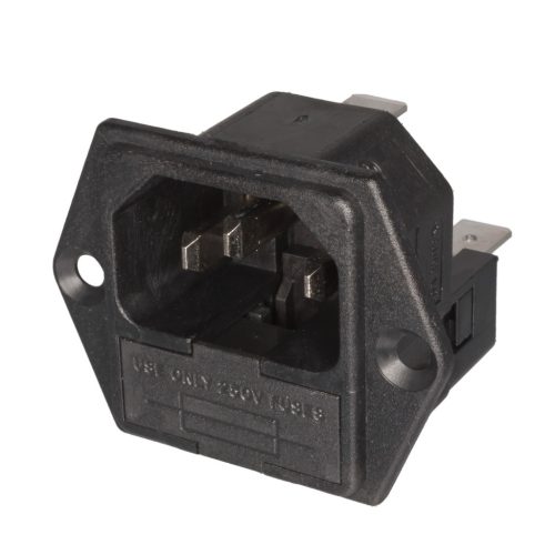 PF0030/63 - beépíthető hálózati dugó, 250V/10A csavarozható, biztosíték házzal - BULGIN