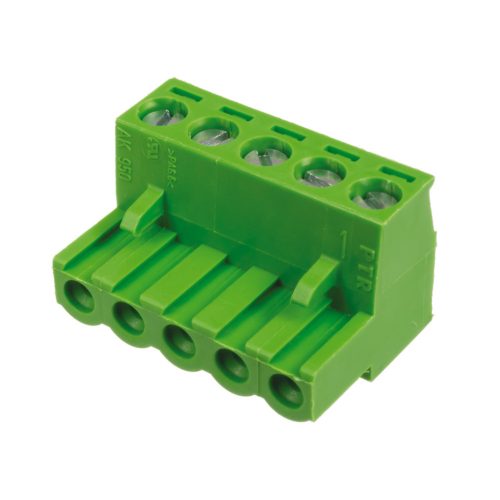 AK950/5-5.0-GREEN - sorkapocs 5-pólusú lengő aljzat RM=5.0mm STL 950/5V-típushoz - PTR MESSTECHNIK