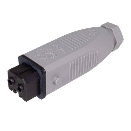 STAK20GREY(931264106) - ipari 2+1-pólusú aljzat lengő, szürke 250V/16Aac/10Adc IP54 - HIRSCHMANN