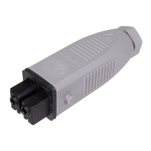 STAK200GREY(932037106) - ipari 2+1-pólusú aljzat lengő, szürke 250V/16Aac/10Adc IP54 Horonnyal - HIRSCHMANN