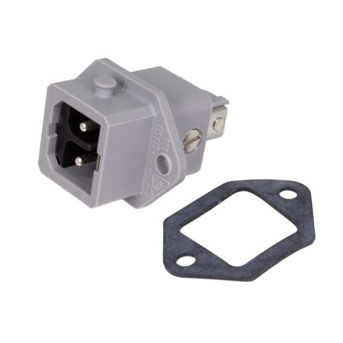 STASEI200GREY(932048106) - ipari 2+1-pólusú dugó beépíthető, szürke 250V/16Aac/10Adc IP54 Horonnyal - HIRSCHMANN