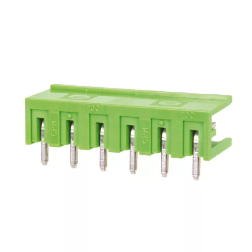 CPM5.08/6SQAVE - 90° sorkapocs 6-pólusú NYÁK-os dugó RM2 (5.08mm) fal nélkül CPF 5,08/6-típushoz - STELVIO