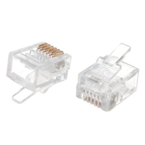 TS14 - RJ12 6-pólusú lengő telefon csatlakozó préselhető - NONAME
