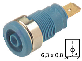 4mm biztonsági aljzat kék - HIRSCHMANN - SEB2620-F6.3BLUE(972356102)