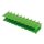 STLZ950/10-5.08-H-GREEN - 90° sorkapocs 10-pólusú NYÁK-os dugó RM2(5.08mm) fal nélkül ARKZ 950/10-típushoz - PTR MESSTECHNIK