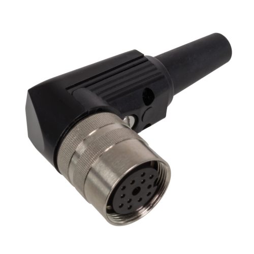 WKV80 - aljzat 8-pólusú Tuchel 90° lengő, törésgátlóval, 262° (DIN 41524) - LUMBERG