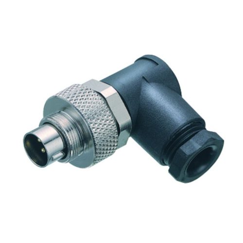 9904097004 - M9 ipari 4-pólusú dugó, 90°, lengő BINDER 712 IP65 - BINDER