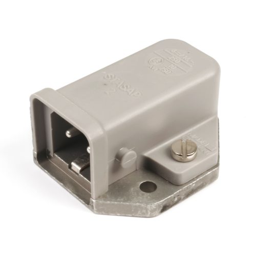 STASAP2BGREY(930822106) - ipari 2+1-pólusú dugó szerelhető, szürke 250V/16Aac/10Adc IP54 - HIRSCHMANN