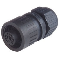 CA6LD(934127100) - ipari 6+PE-pólusú aljzat, lengő, fekete IP67 - HIRSCHMANN