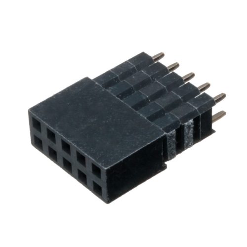 BE2-010-S161-55 - tüskesor aljzat, aranyozott 2X5-pólus NYÁK-ba - E-TEC