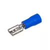 Slip-on receptacle terminal, 4.8 mm x 0.8 mm, FASTON .187, insulated, blue, for 2.5 mm² cable, crimp connector - FIXPOINT