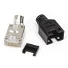 RJ45 8-pólusú lengő, műanyag házzal árnyékolt CAT5 - NONAME