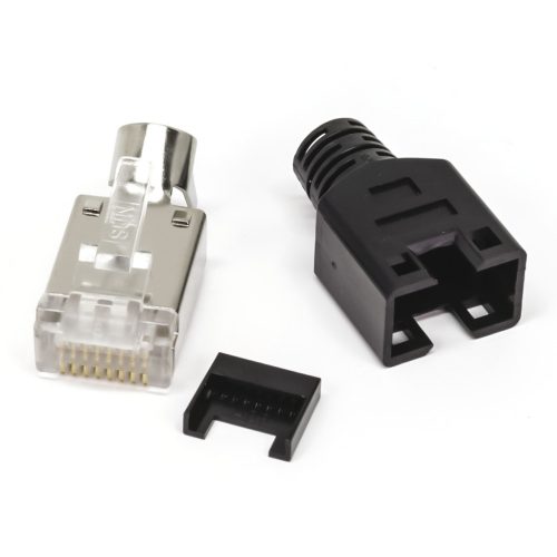 RJ45 8-pólusú lengő, műanyag házzal árnyékolt CAT5 - NONAME