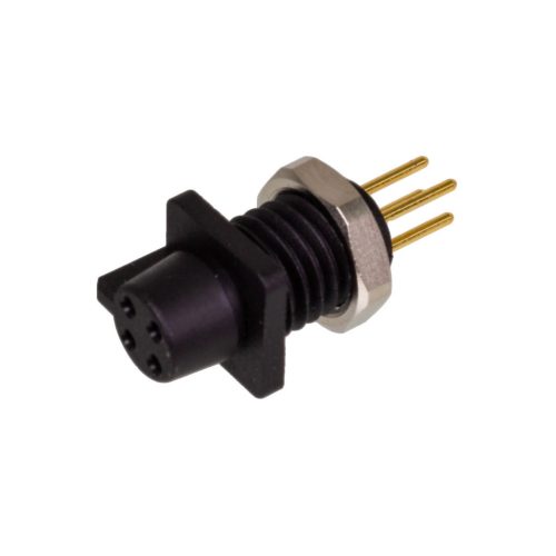 0997662004 - Snap-in 4-pólusú beépíthető aljzat DIP-lábakkal BINDER 719 - BINDER